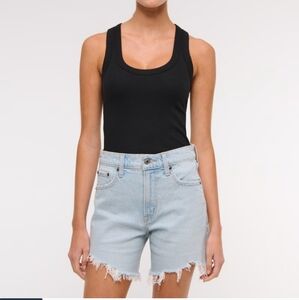 NWOT SOLD OUT A&F WOMEN'S DENIM DAD SHORTS SZ 27